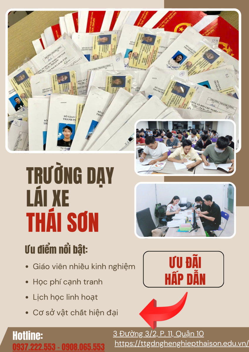 học lái xe Thái Sơn Quận 10