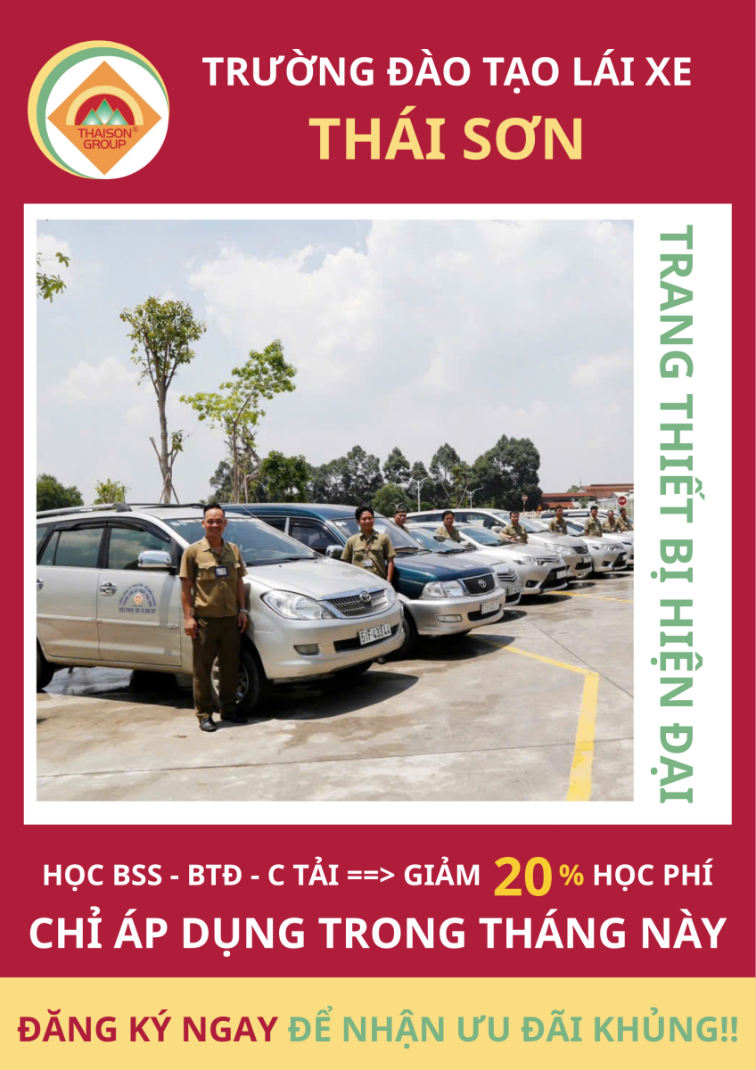 học lái xe Thái Sơn giảm giá 30/4