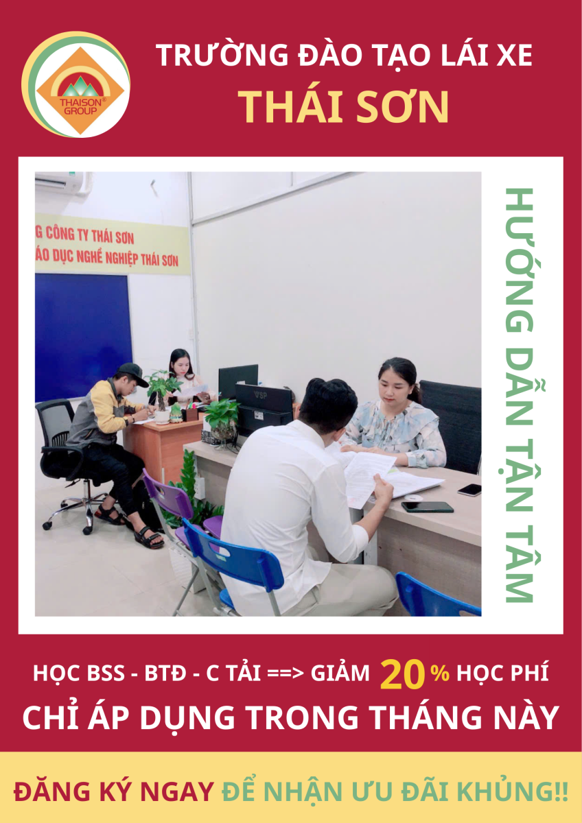 học lái xe Thái Sơn giảm giá 30/4